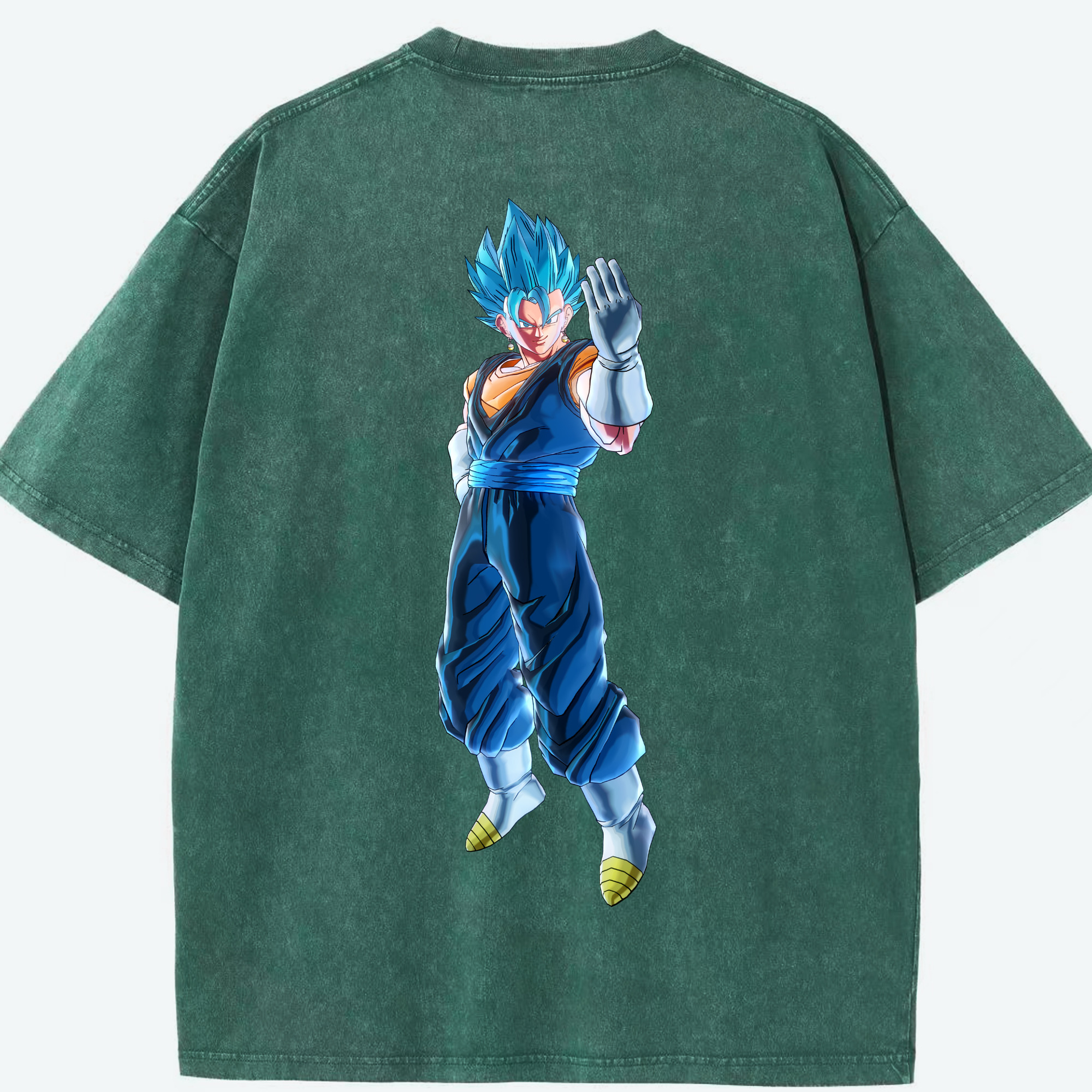 （画像用） ドラゴンボール ベジット DRAGON BALL Vegetto 綿100% ヴィンテージ風 半袖Tシャツ（背面プリント）